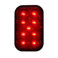 Maxxima - 5" Rectangle Red Stop/Tail/Turn Light