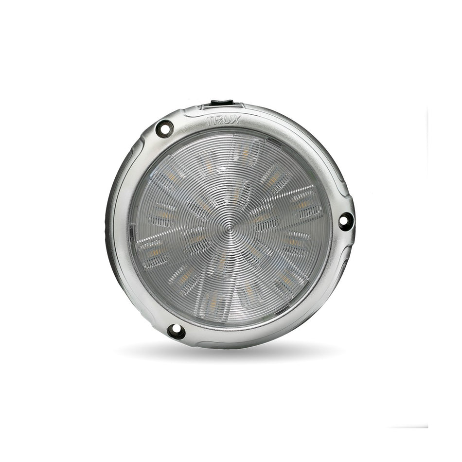 Trux - Chrome Peterbilt LED Interior Projector Dome Light w 6 Color Aux. LED