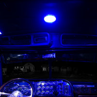 Trux - Chrome Peterbilt LED Interior Projector Dome Light w 6 Color Aux. LED