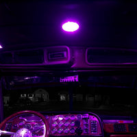 Trux - Chrome Peterbilt LED Interior Projector Dome Light w 6 Color Aux. LED
