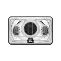 Trux 4" x 6" LED Projector Headlight w Heated Lens & Opt. Aux. Back Light - Low or High Beam