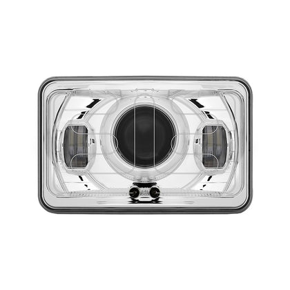 Trux 4" x 6" LED Projector Headlight w Heated Lens & Opt. Aux. Back Light - Low or High Beam
