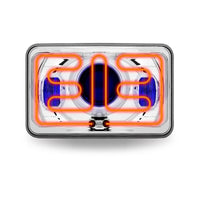 Trux 4" x 6" LED Projector Headlight w Heated Lens & Opt. Aux. Back Light - Low or High Beam