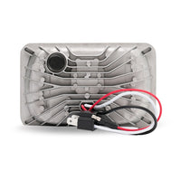 Trux 4" x 6" LED Projector Headlight w Heated Lens & Opt. Aux. Back Light - Low or High Beam