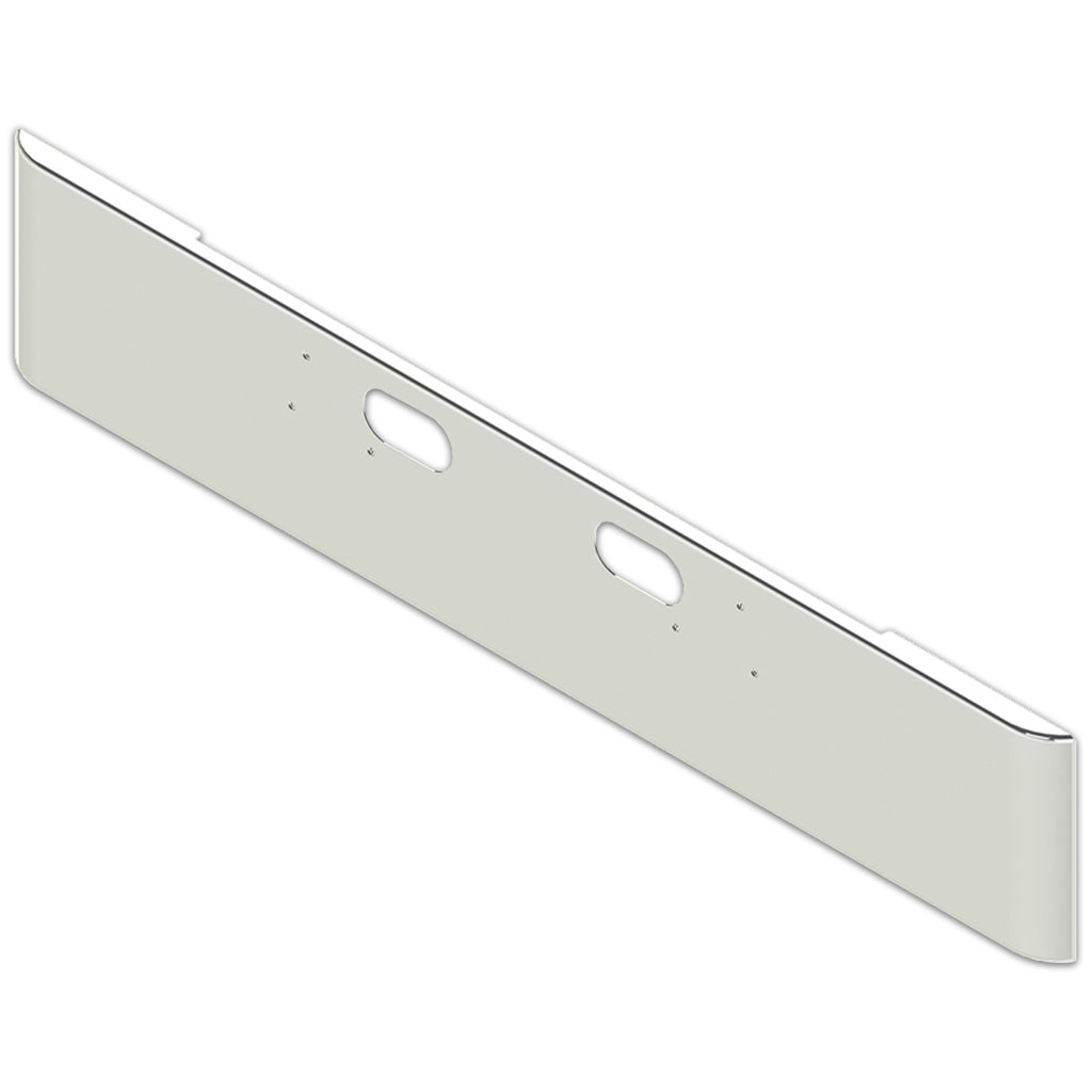 Valley Chrome - 1987 Ford 18" Texas Square 7GA Steel Chrome Bumper w Bolt & Tow Pin Holes