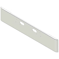 Valley Chrome - 1987 Ford 18" Texas Square 7GA Steel Chrome Bumper w Bolt & Tow Pin Holes