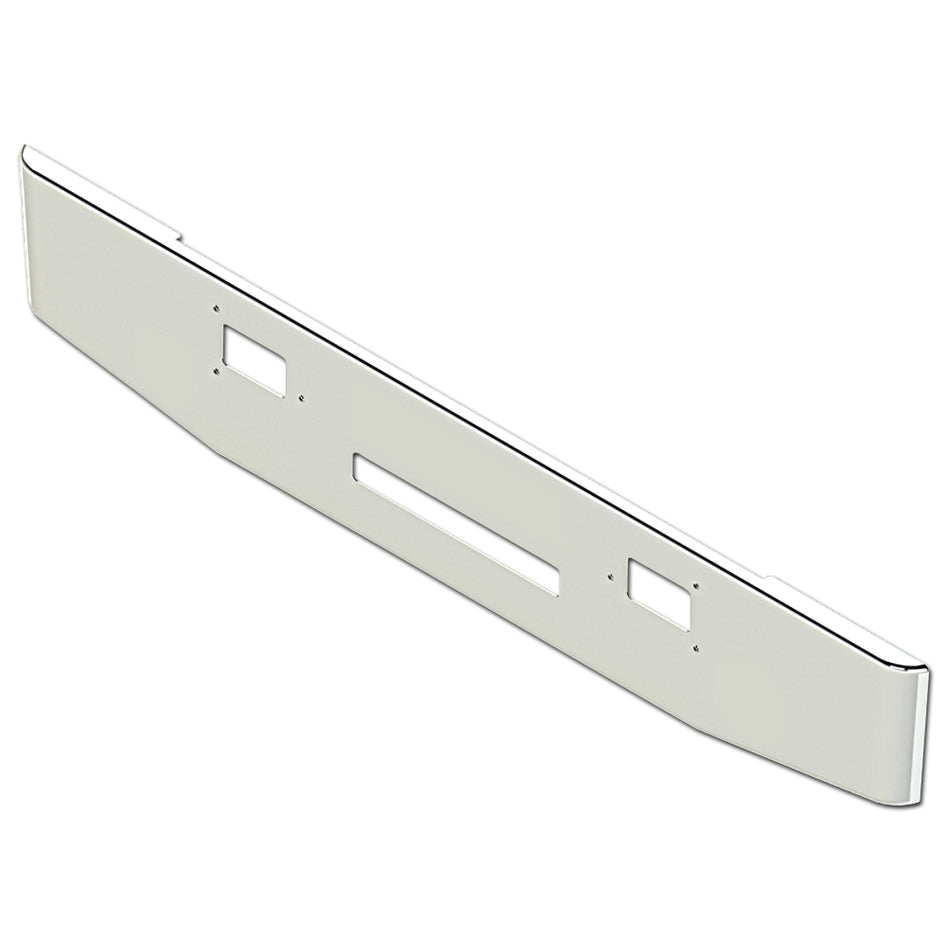 Mack R-600, R-700 16" Tapered 7GA Steel Chrome Bumper with Bolt Holes, Tow Pin Holes & Vent Holes
