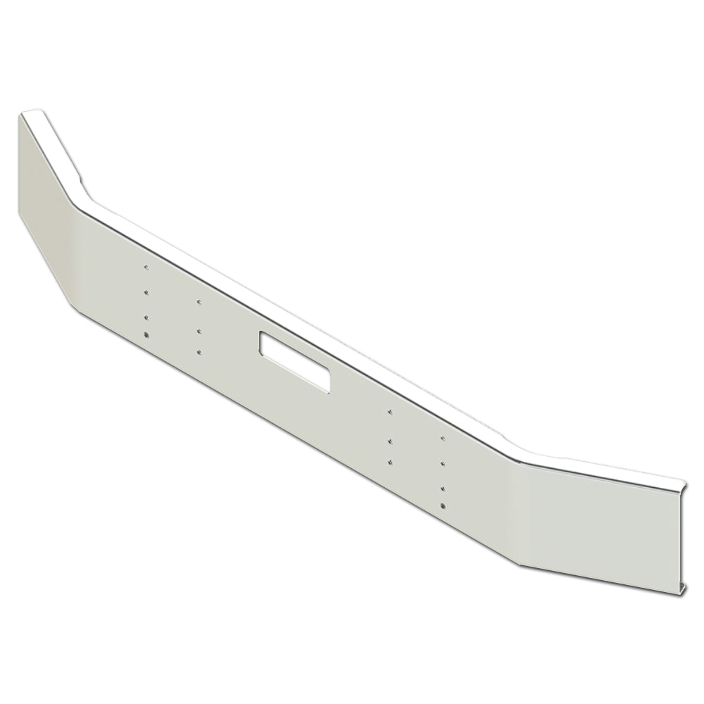 Mack R-600, R-700 16" Tapered 7GA Steel Chrome Bumper with Tow Pin, Vent Holes & Grille Guard Mount Holes