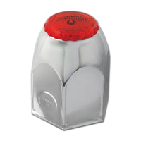 1 1/2" x 2" Classic Reflector Chrome Steel Push-On Lug Nut Cover - No Flange