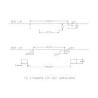 Kenworth W900B or W900L 18" Texas Square 7GA Steel Chrome Bumper w Bolt, Step & Tow Pin Holes