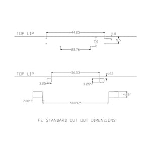 Kenworth W900B or W900L 18" Texas Square 7GA Steel Chrome Bumper w Bolt, Step & Tow Pin Holes