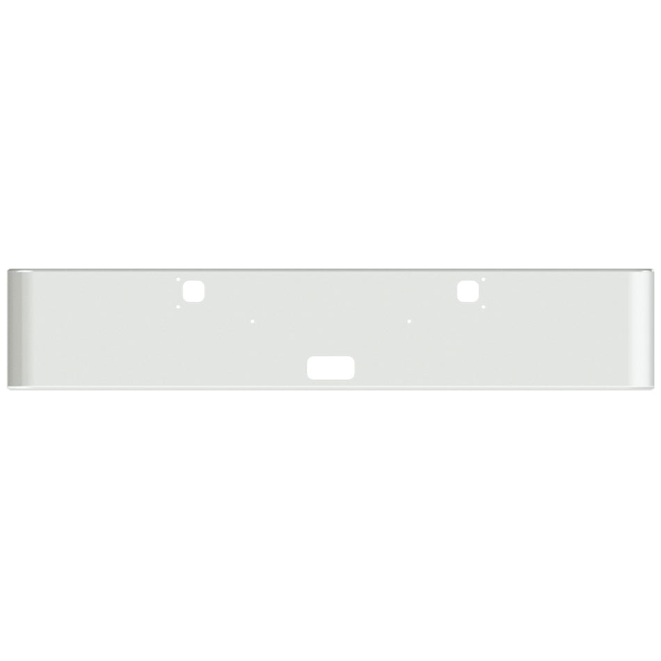 Kenworth W900B or W900L 18" Texas Square 7GA Steel Chrome Bumper w Bolt, Step & Tow Pin Holes