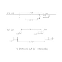 Kenworth W900B or W900L 18" Rolled End Square 7 GA Steel Chrome Bumper w Bolt & Tow Pin Holes