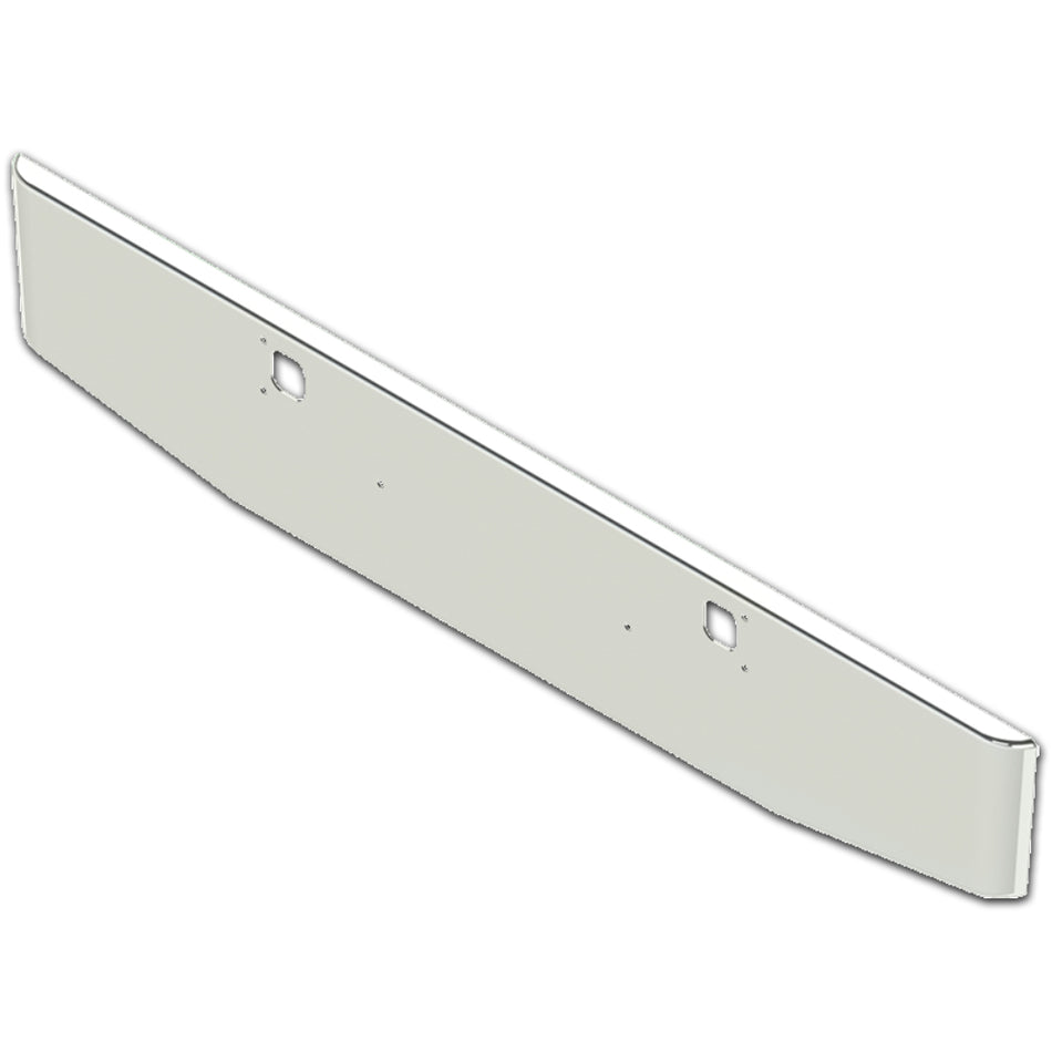 Kenworth W900B or W900L 16" Tapered Rolled End 7GA Steel Chrome Bumper w Bolt & Tow Pin Holes