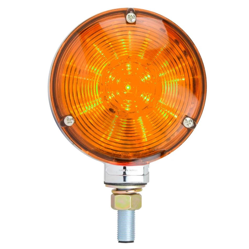 4" Double Face Star LED Pedestal Light (Amber/Amber or Amber/Red lens)
