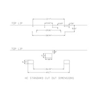 16" Peterbilt 379 Tapered Rolled End 7GA Steel Chrome Bumper w Bolt and Tow Pin Holes