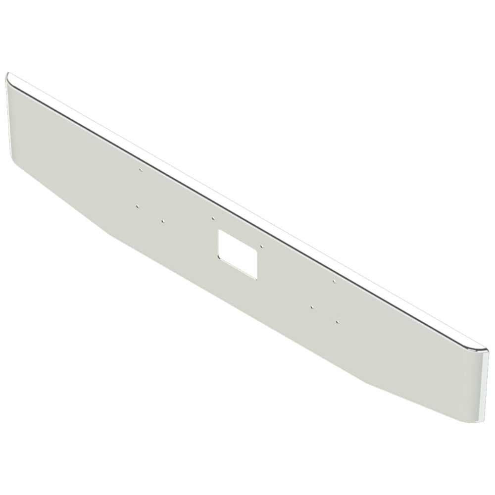 16" Peterbilt 379 Tapered Rolled End 7GA Steel Chrome Bumper w Bolt and Tow Pin Holes