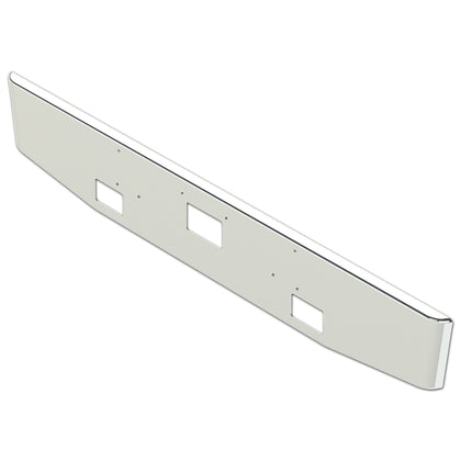 16" Peterbilt 379 Tapered Rolled End 7GA Steel Chrome Bumper w Bolt, Light and Tow Pin Holes