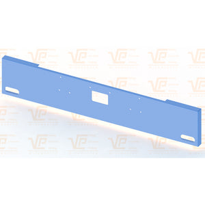 Peterbilt 379 18" Box End Square Chrome Bumper w 2 Oval Light Holes