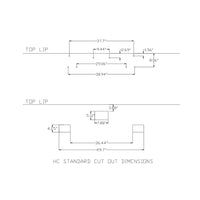 Peterbilt 379 18" Box End Square Chrome Bumper w 2 Oval Light Holes