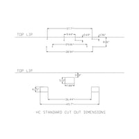 18" Peterbilt 379 Texas Square Steel Chrome Bumper w Bolt, Tow Pin & 6 Oval Light Holes