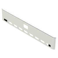 18" Peterbilt 379 Rolled End Square 7GA Steel Chrome w Bolt & Tow Pin Holes (9 Oval Light Holes)