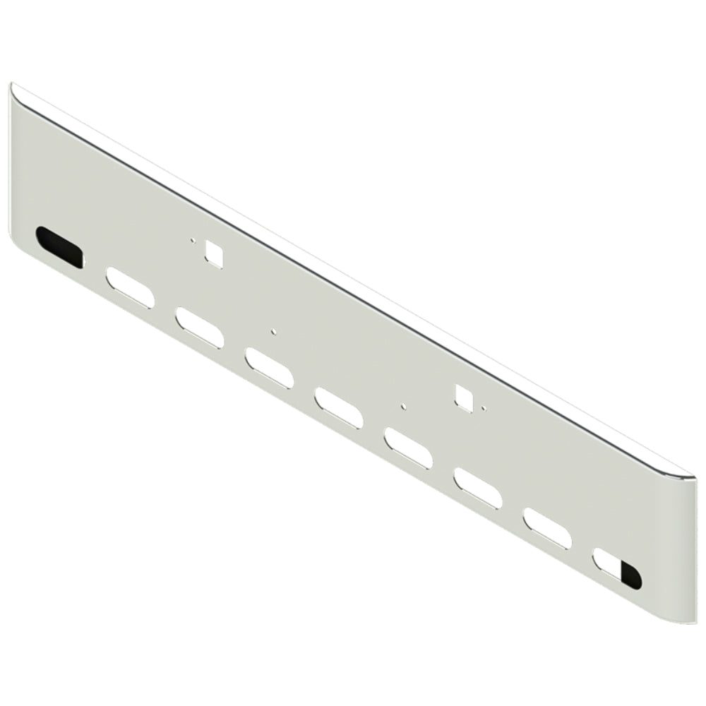 18" Peterbilt 388 or 389 Rolled End Square 7 GA Steel Chrome w Bolt, Tow Pin & 9 Oval Light Holes