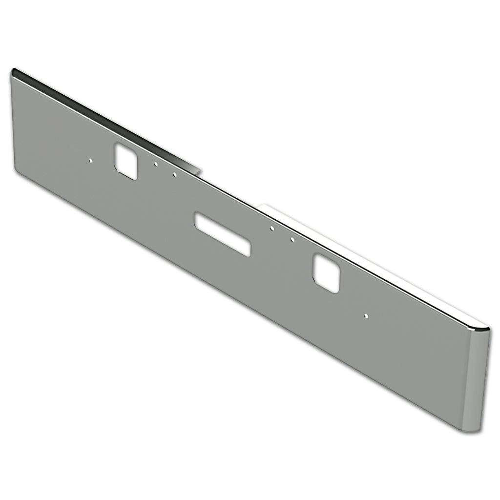 04-07 Classic XL Freightliner 18" Texas Square 7GA Steel Chrome Bumper (Bolt, Step & Tow Holes)