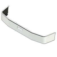 Freightliner 1989 & Later FLD 112 FLD 120, 14" Set Back Axle 10GA Chrome Bumper w Vent & Bolt Holes