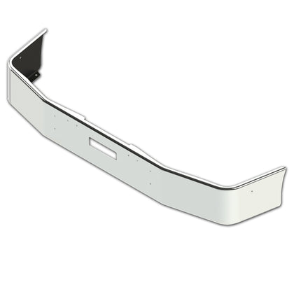 Freightliner 1989 & Later FLD 112 FLD 120, 14" Set Back Axle 10GA Chrome Bumper w Vent & Bolt Holes