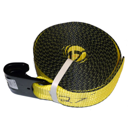 2" Winch Straps w/ Flat Hooks