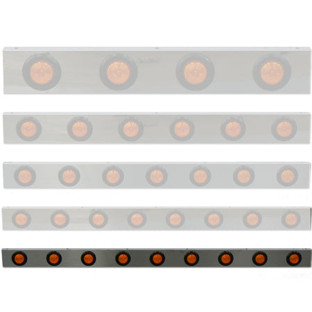 3.5" Light Channels with 2" Lights (Various Lengths) - Berube's Truck Accessories