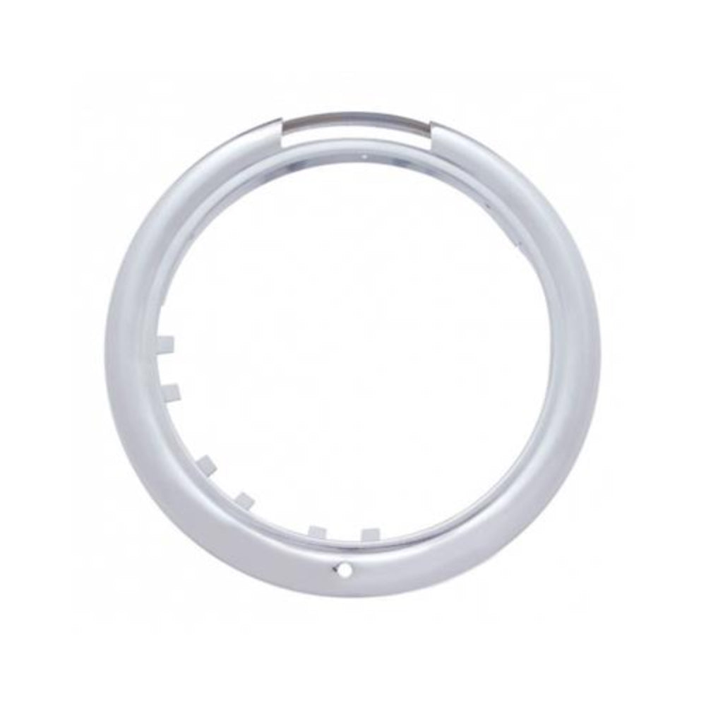 United Pacific Stainless Steel Classic Style Headlight Bezel with Turn Signal Cutout