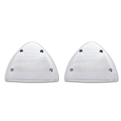 Polished Aluminum Headlight Turn Signal Cover Kit For Peterbilt