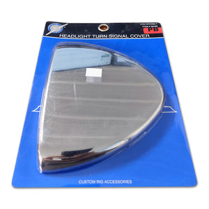 United Pacific Headlight Turn Signal Cover - Chrome Plastic