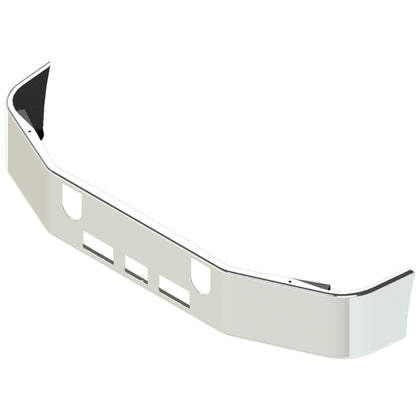 14" 1994-2004 CH 613 MACK Set Forward Axle Chrome Bumper w Light, Step & Hitch Holes