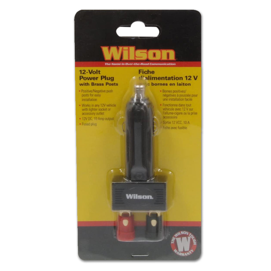 Wilson 12Volt Lighter Power Plug w Pos & Neg Brass Posts