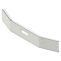 1994-2003 MACK 14" High, 10.5" Break 7GA Steel Chrome Bumper w Bolt Holes & Center Tow Pin Hole