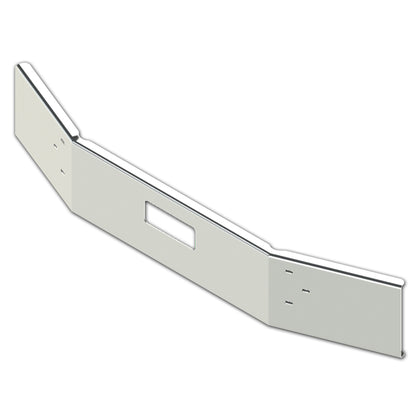 1994-2003 MACK 14" High, 10.5" Break 7GA Steel Chrome Bumper w Bolt Holes & Center Tow Pin Hole