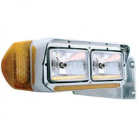 ULTRALIT - 4" X 6" Crystal Headlight With 9 Amber LED Position Light - Low or High Beam
