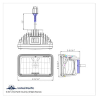 ULTRALIT - Single High Power CREE LED 4" X 6" Headlight - Low or High Beam