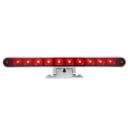 United Pacific 10 LED Dual Function 3rd Brake Light With Chrome Swivel Pedestal Base - Red LED/Red Lens