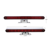 United Pacific 10 LED Dual Function 3rd Brake Light With Chrome Swivel Pedestal Base - Red LED/Red Lens