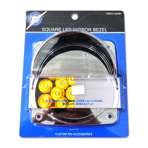 Square LED Mirrored Bezel w/ Visor