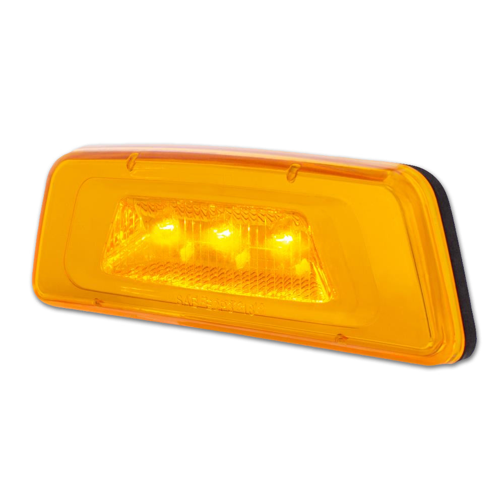 3 LED Fender Turn Signal/Parking Light For Kenworth T680/T700/T880 - Amber LED/Amber Lens