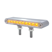 United Pacific 20 LED 6-1/2" Double Face Light Bar - Amber & Red LED/Clear Lens