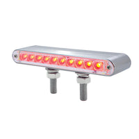 United Pacific 20 LED 6-1/2" Double Face Light Bar - Amber & Red LED/Clear Lens