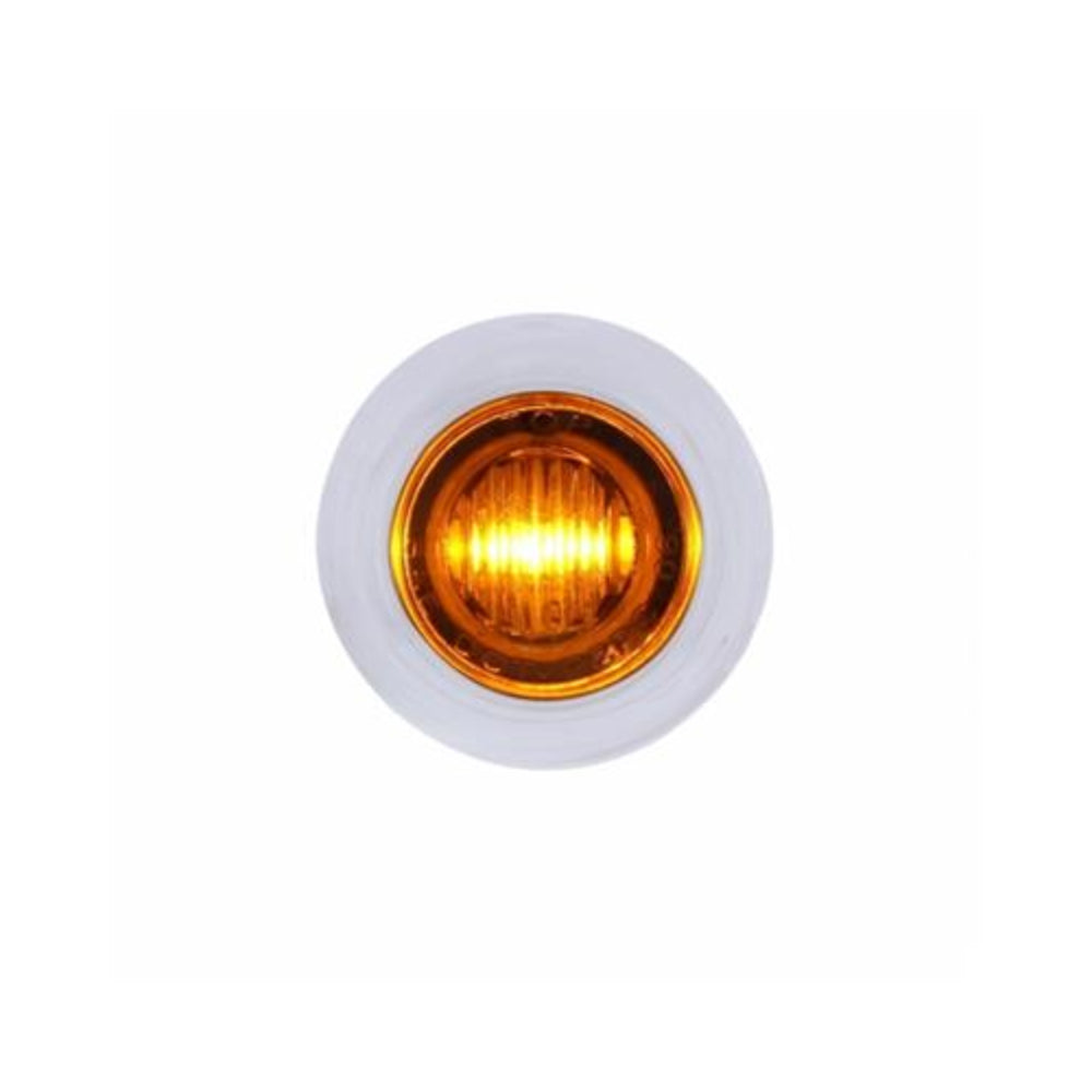 United Pacific .75 inch - 3 LED Dual Function Mini Clearance/Marker Light With Bezel - Amber or Red
