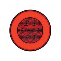 21 LED 4" Round GloLight (Stop, Turn & Tail) - Red LED/Red Lens