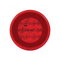 21 LED 4" Round GloLight (Stop, Turn & Tail) - Red LED/Red Lens